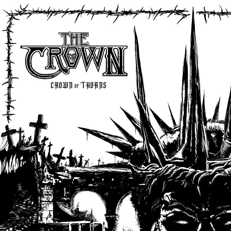 THE CROWN - Crown Of Thorns (White Black Marbled Vinyl)