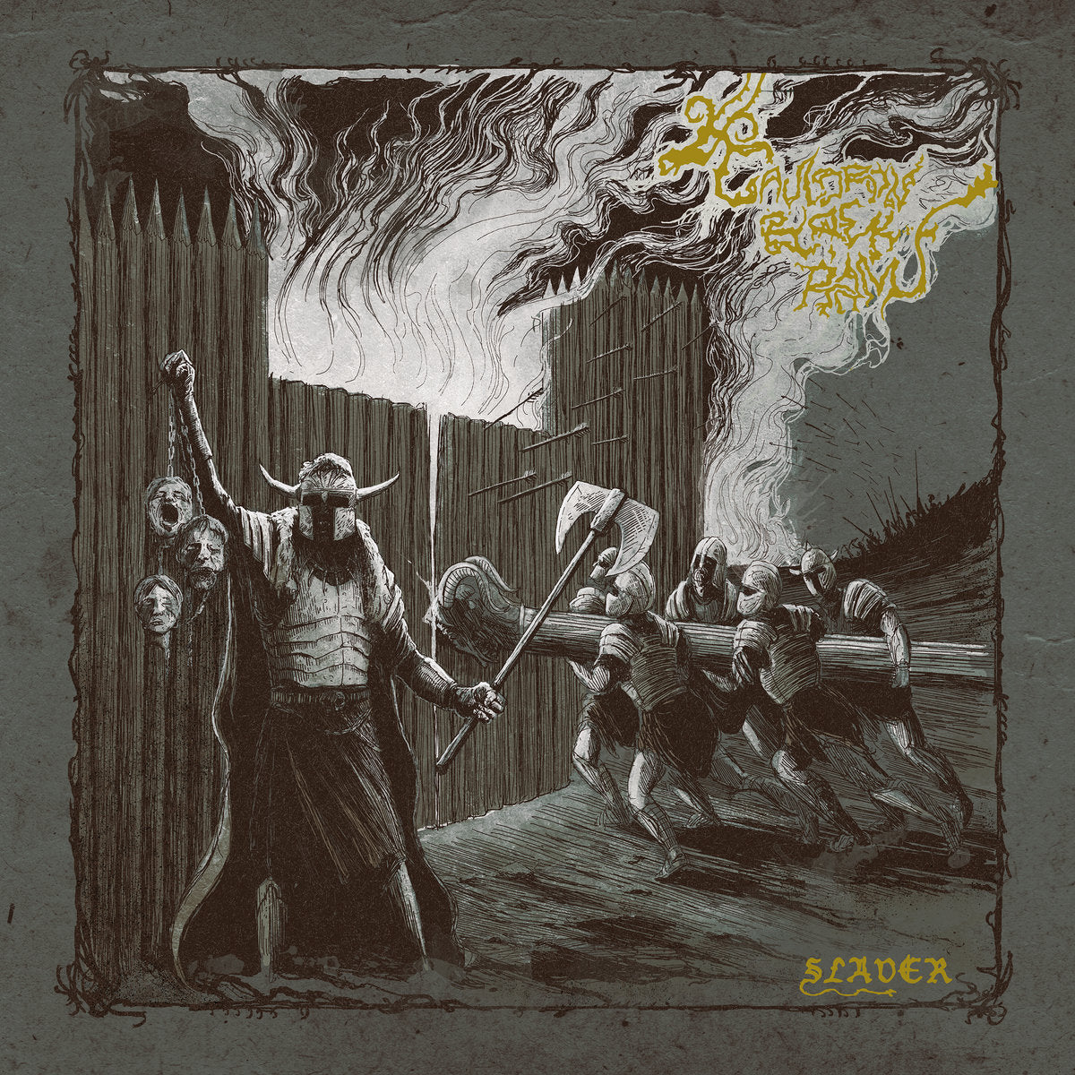 CAULDRON BLACK RAM - Slaver (Silver w/ Mustard Splatter Vinyl)