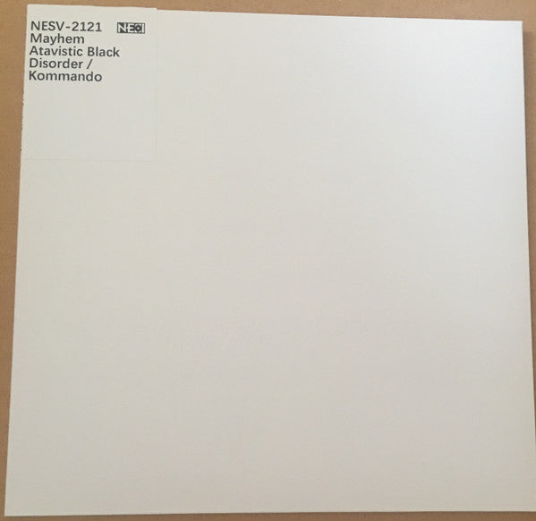 MAYHEM - Atavistic Black Disorder / Kommando (Test Pressing)