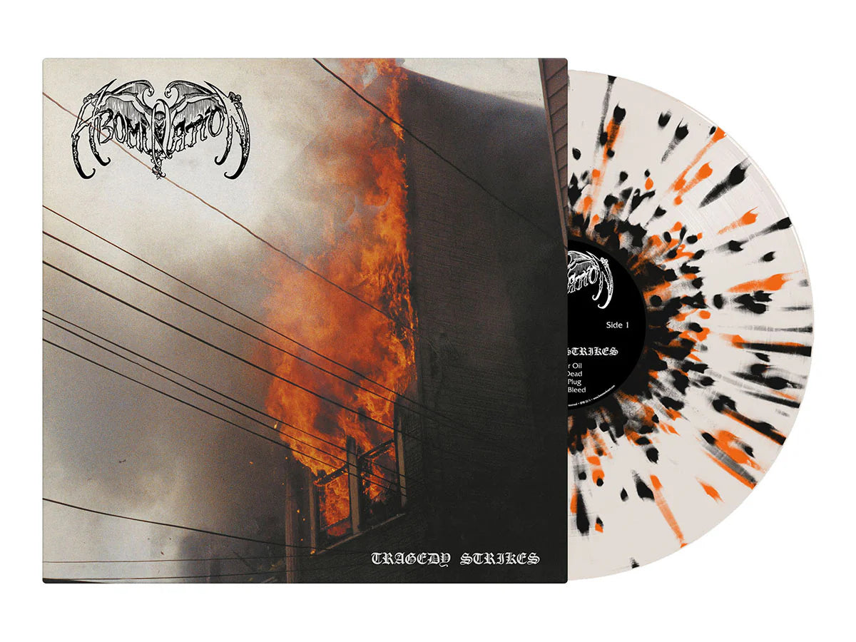 ABOMINATION - Tragedy Strikes (Clear Black Orange Splatter Vinyl)
