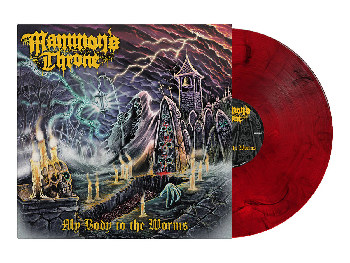 MAMMON'S THRONE - My Body To The Worms (Transparent Red/Black Marble Vinyl)