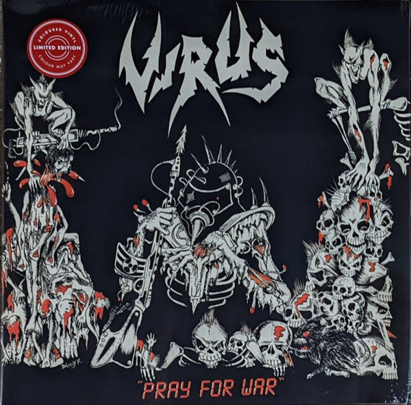 VIRUS - Pray For War ( White / Red Splatter Vinyl)