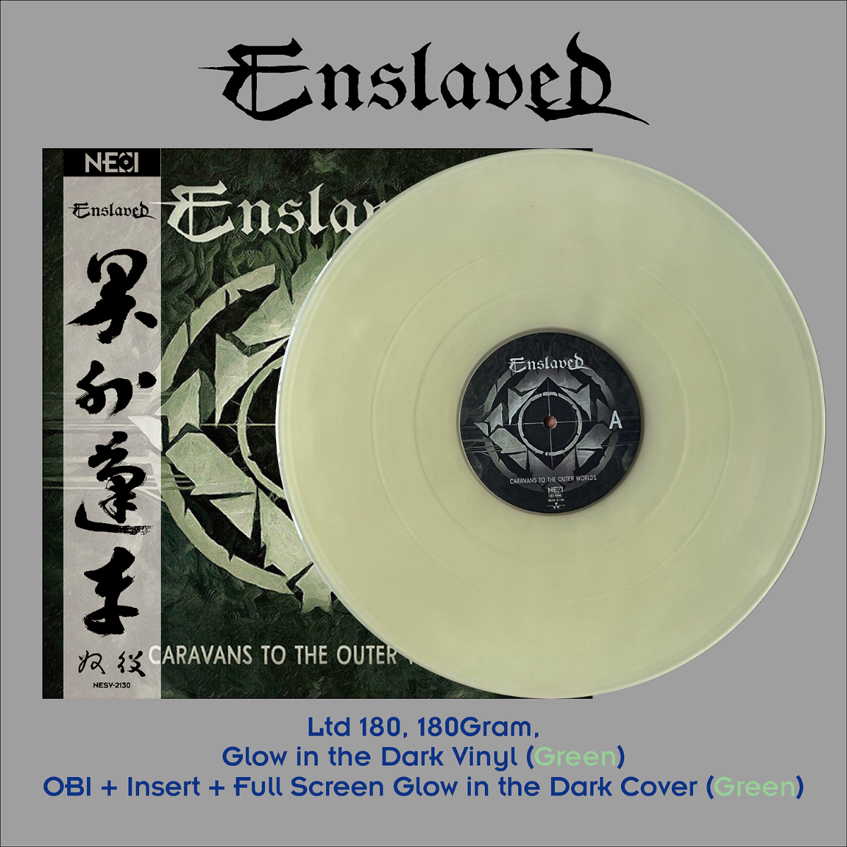 ENSLAVED - Caravans To The Outer Worlds (Green ,Glow in the Dark Vinyl)