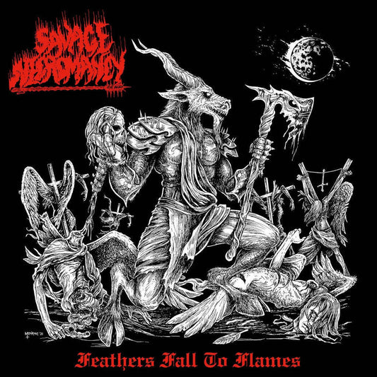 SAVAGE NECROMANCY - Feathers Fall to Flames (Bloodred Vinyl)
