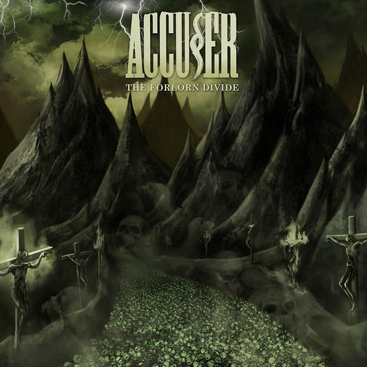 ACCUSER ‎– The Forlorn Divide (Green olive marbled Vinyl)