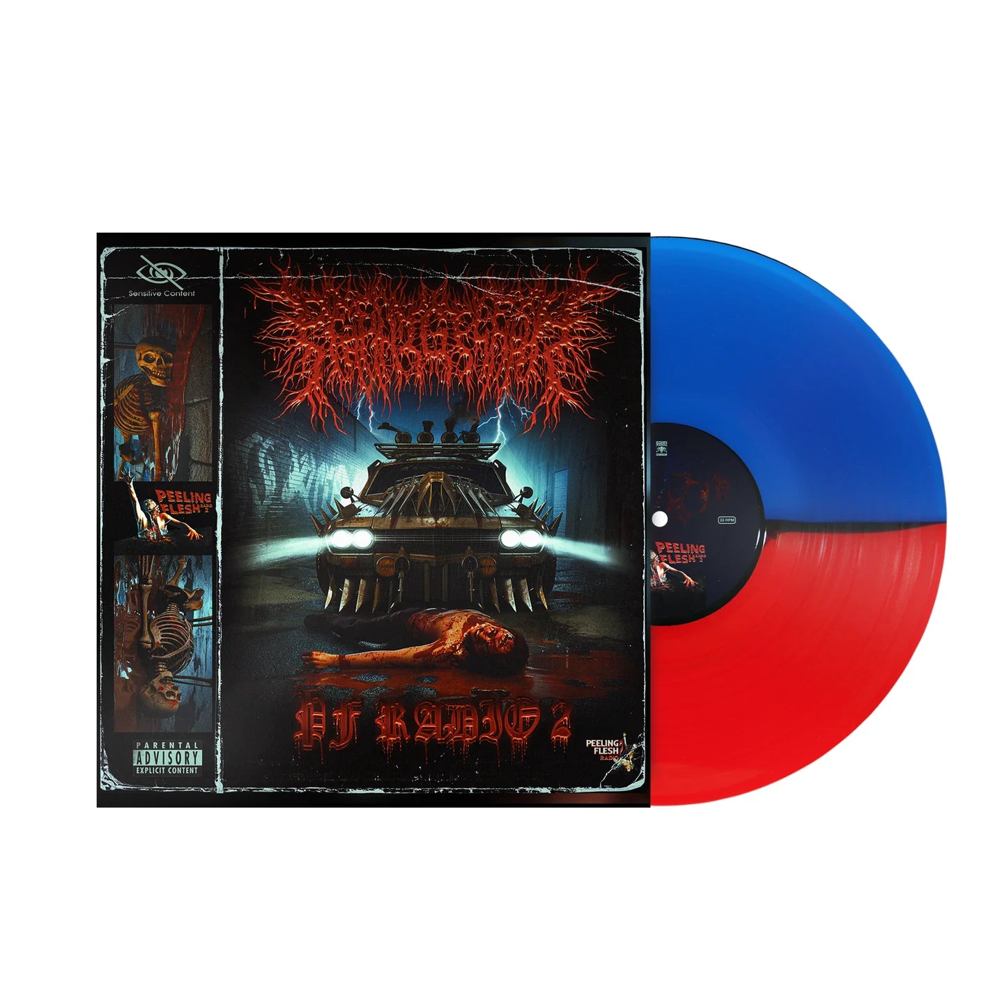 PEELING FLESH - PF Radio 2 (Half Red/Half Blue Vinyl)