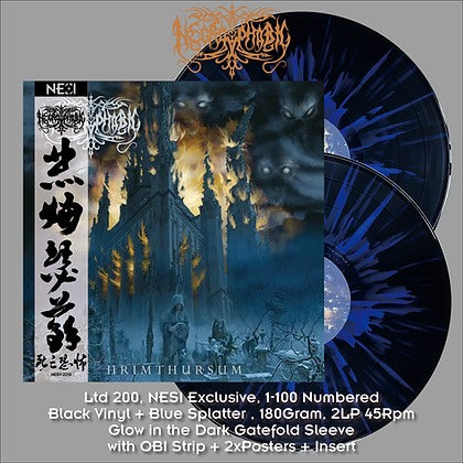NECROPHOBIC - Hrimthursum (Black w/ Blue Splatter Vinyl) Numbered
