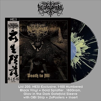 NECROPHOBIC - Death To All (Black w/ Gold Splatter)