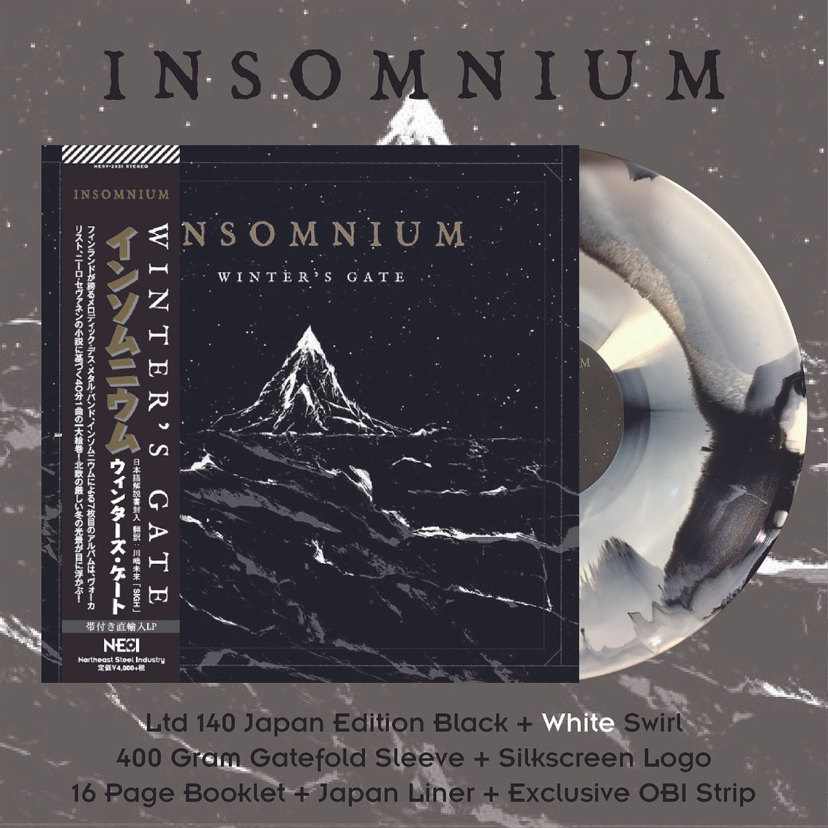 INSOMNIUM - Winter's Gate (Black + White Swirl Vinyl)