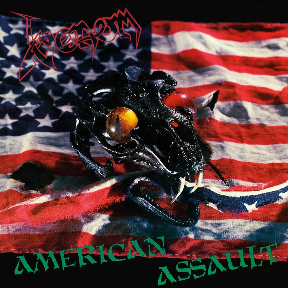 VENOM - American Assault (Red With Blue Splatter vinyl)