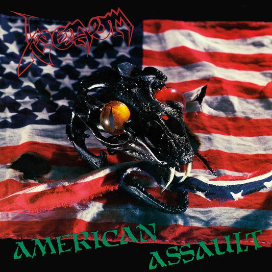 VENOM - American Assault (Red With Blue Splatter vinyl)