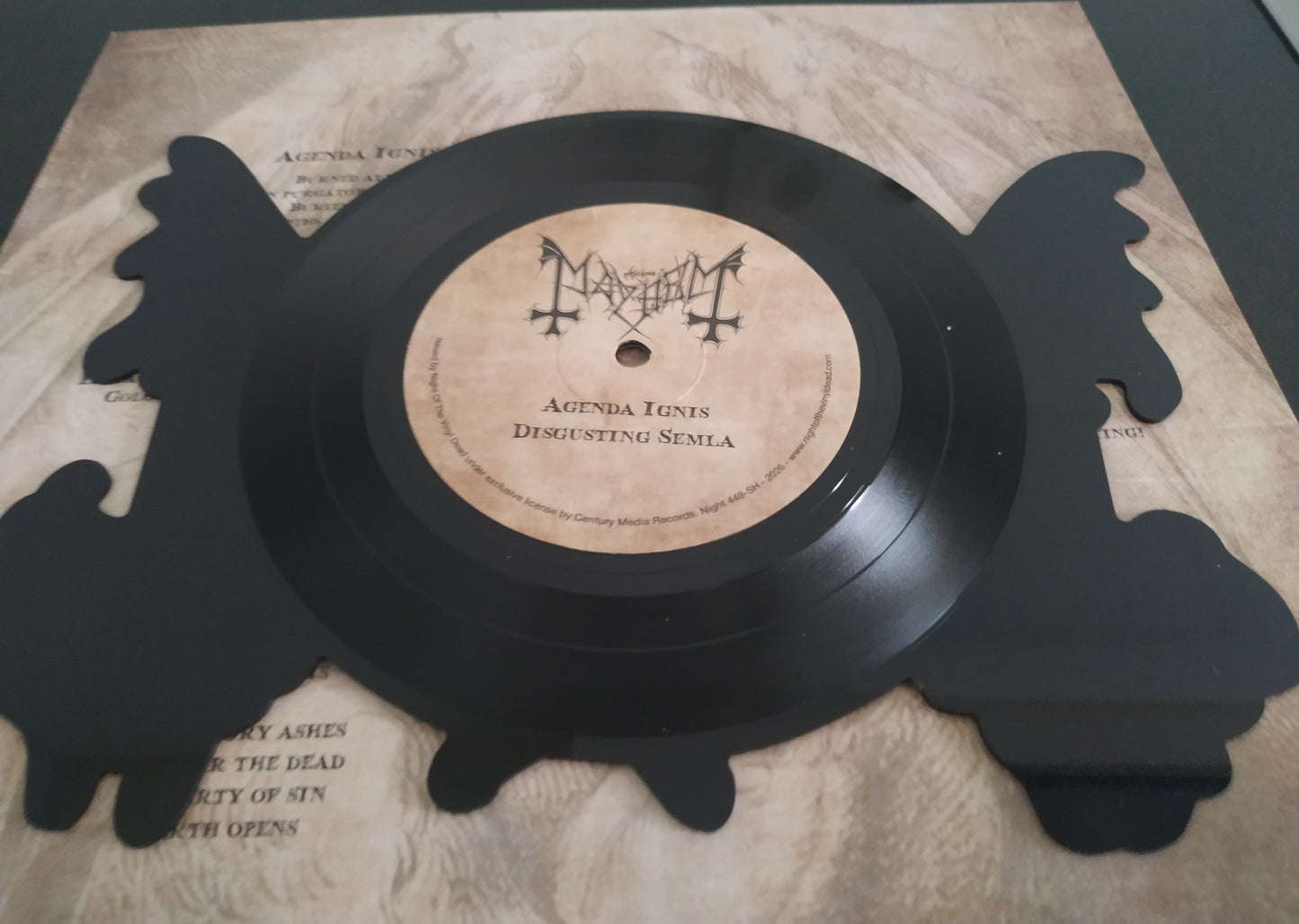 MAYHEM - Agenda Ignis / Disgusting Semla (7" Shape Vinyl)