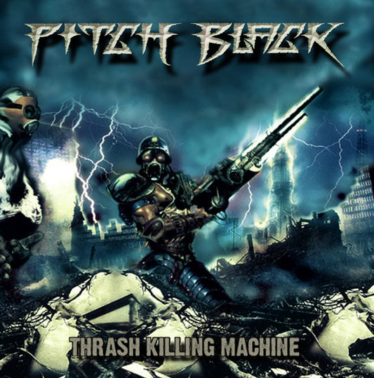 PITCH BLACK - Thrash Killing Machine (Blue Vinyl) Small seemsplit !