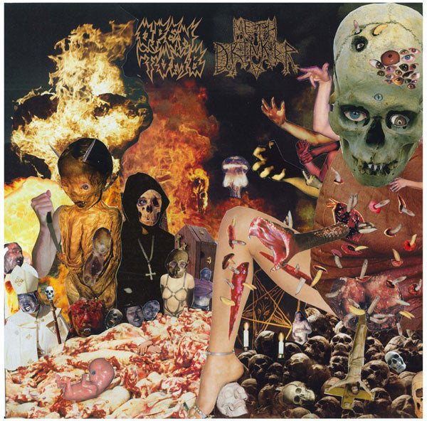 OPEN TOMB / METH DRINKER - Open Tomb / Meth Drinker (Pink Mrable Vinyl)