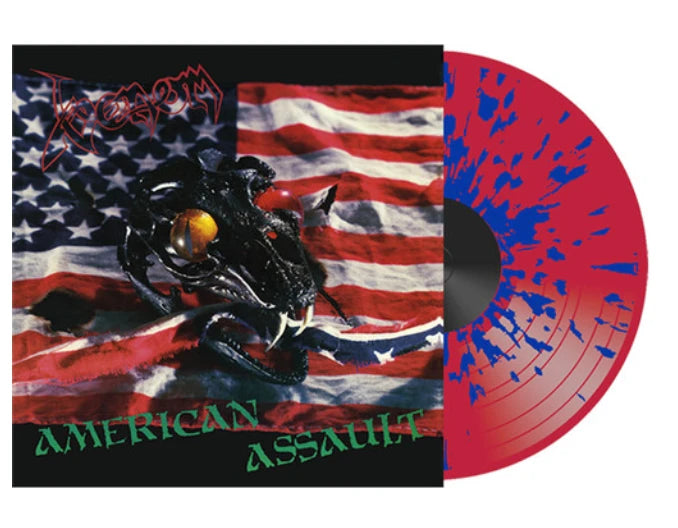 VENOM - American Assault (Red With Blue Splatter vinyl)