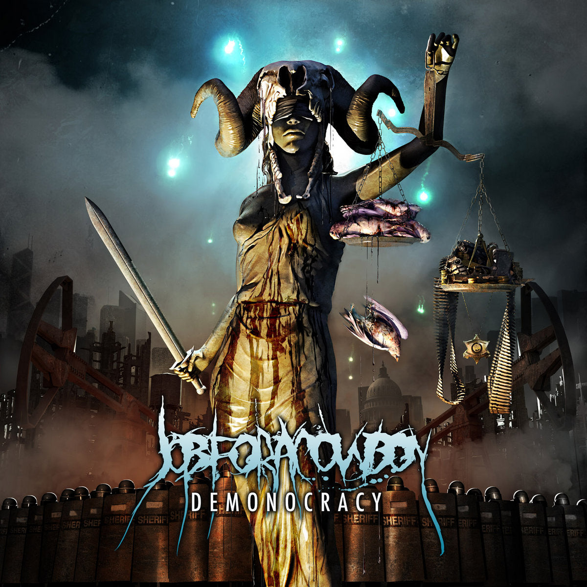 JOB FOR A COWBOY - Demonocracy (Clear / Yellow Marbled Vinyl)