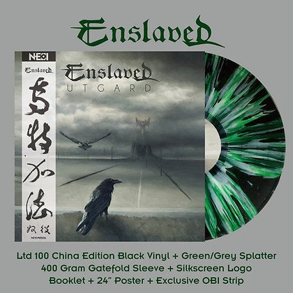 ENSLAVED - Utgard (Black With Green & Grey Splatter)