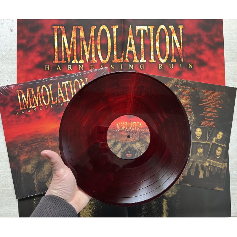 IMMOLATION - Harnessing Ruin ( Red Transparent/Black Marbled Vinyl)