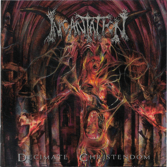 INCANTATION - Decimate Christendom (Clear With Red Splatter (Insomnia) Vinyl)