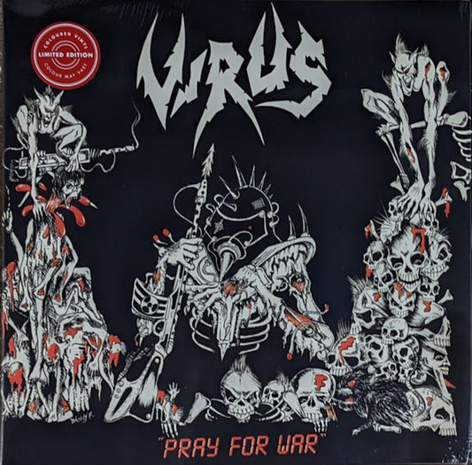VIRUS - Pray For War ( White / Red Splatter Vinyl)