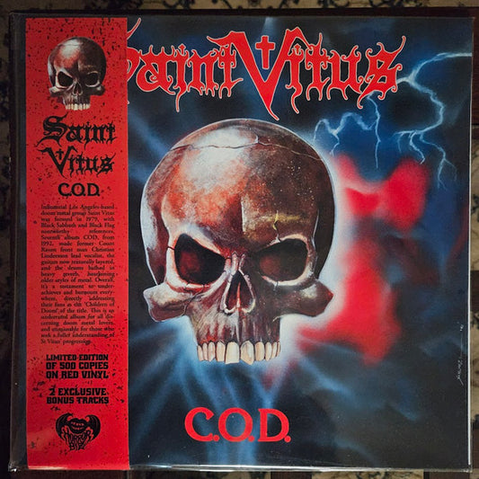 SAINT VITUS - C.O.D. (Red Vinyl)  SEEMSPLIT ON TOP OF THE SLEEVE !!!