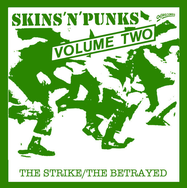 THE STRIKE / The Betrayed ‎– Skins 'N' Punks - Volume Two (Olive Vinyl)