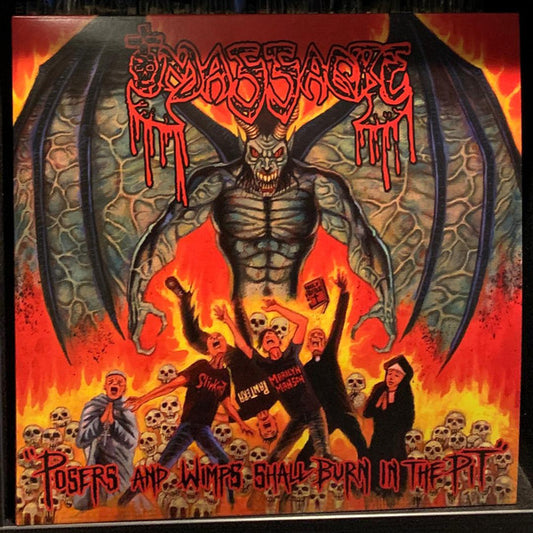 MASSACRE - Posers And Wimps Shall Burn In The Pit (Orange/Red Translucent Vinyl)