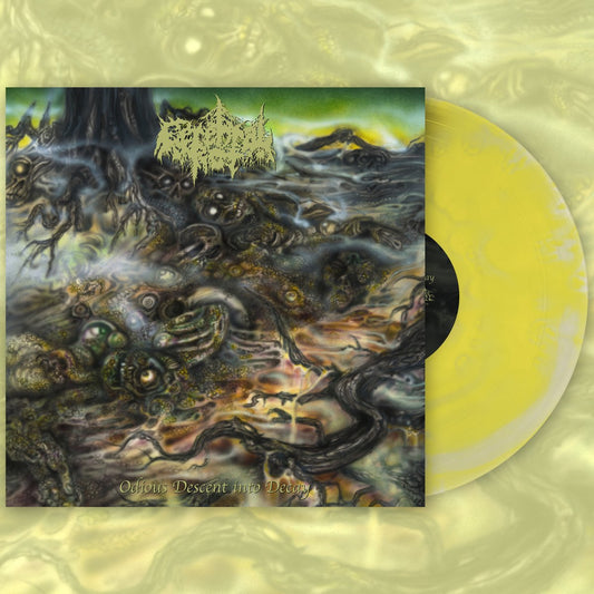 CEREBRAL ROT - Odious Descent Into Decay (Piss Yellow Cloudy Vinyl.)