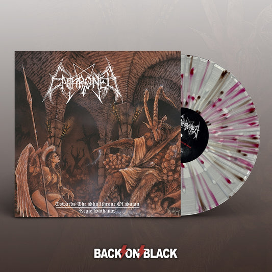ENTHRONED - Towards The Skullthrone / Regie Sathanas  (Clear Vinyl With Brown/Red/White Splatter)